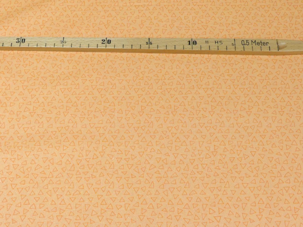 Basic Ton in Ton Dreiecke apricot orange Patchworkstoff Benartex mit Maß